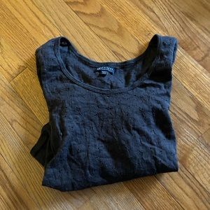 Grey Lace AEO Soft & Sexy Long-Sleeve Shirt